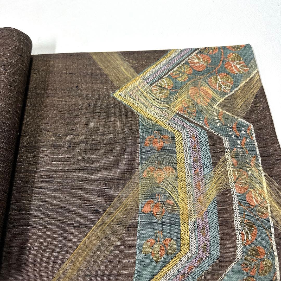 専用帯4772 ●染織の名門 しょうざん謹製 生紬 高級 正絹 袋帯