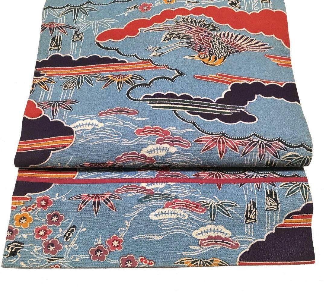 浦野理一　紅型　名古屋帯　型染め