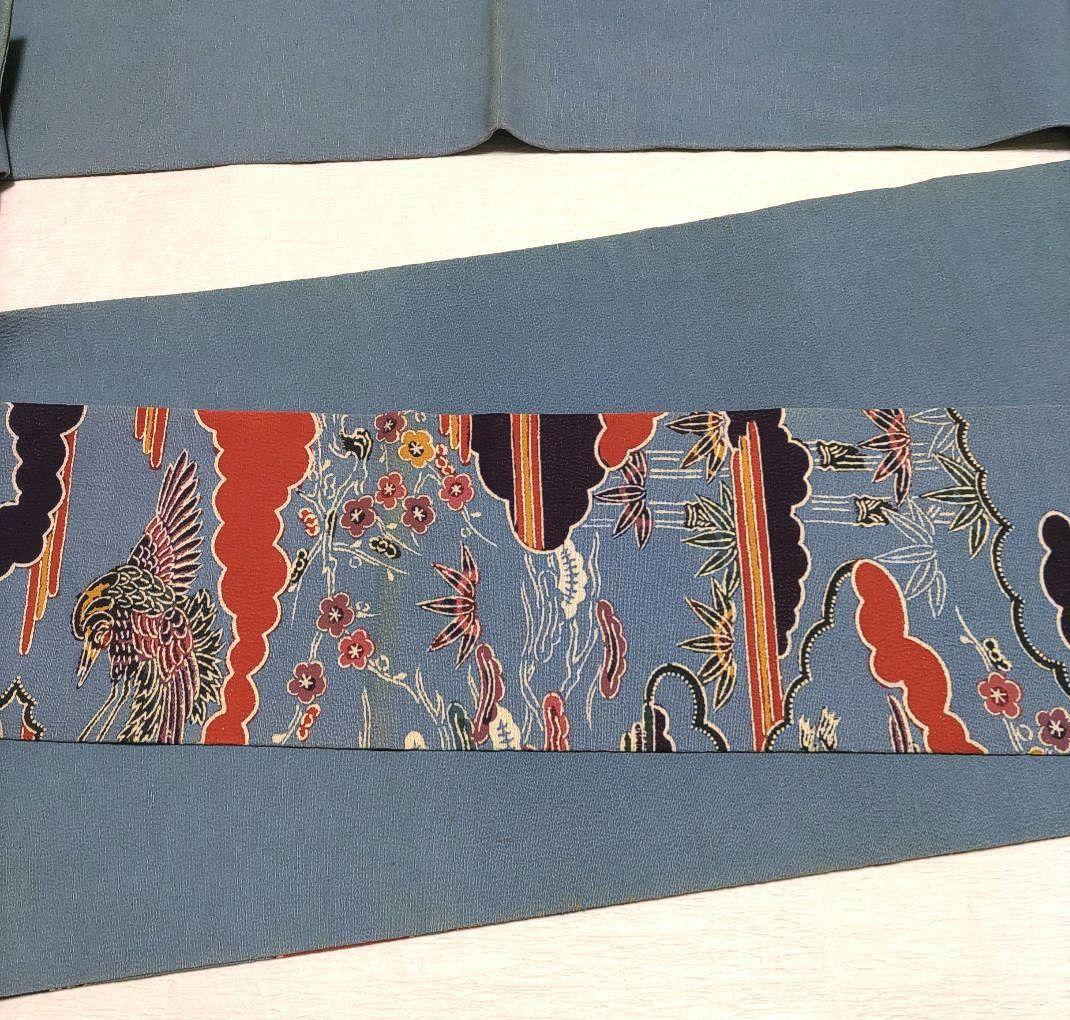 浦野理一　紅型　名古屋帯　型染め