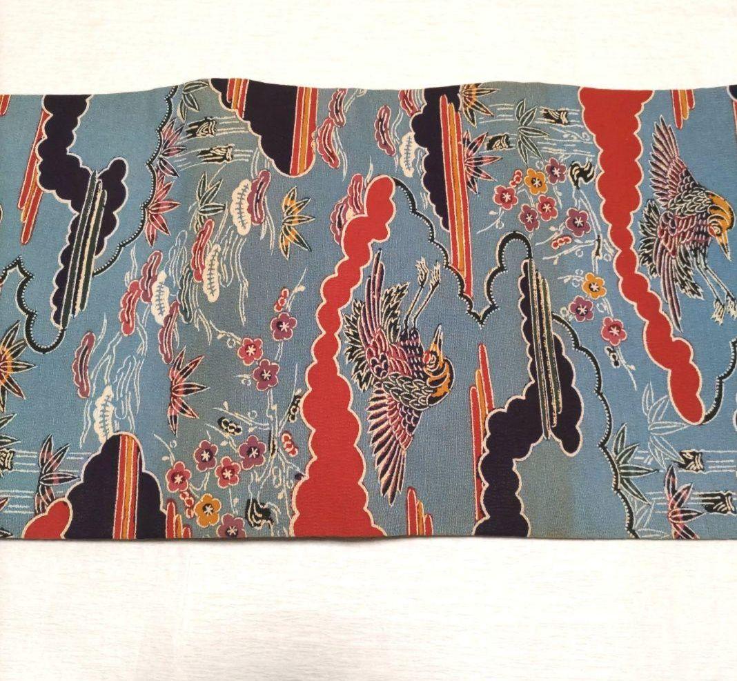 浦野理一　紅型　名古屋帯　型染め