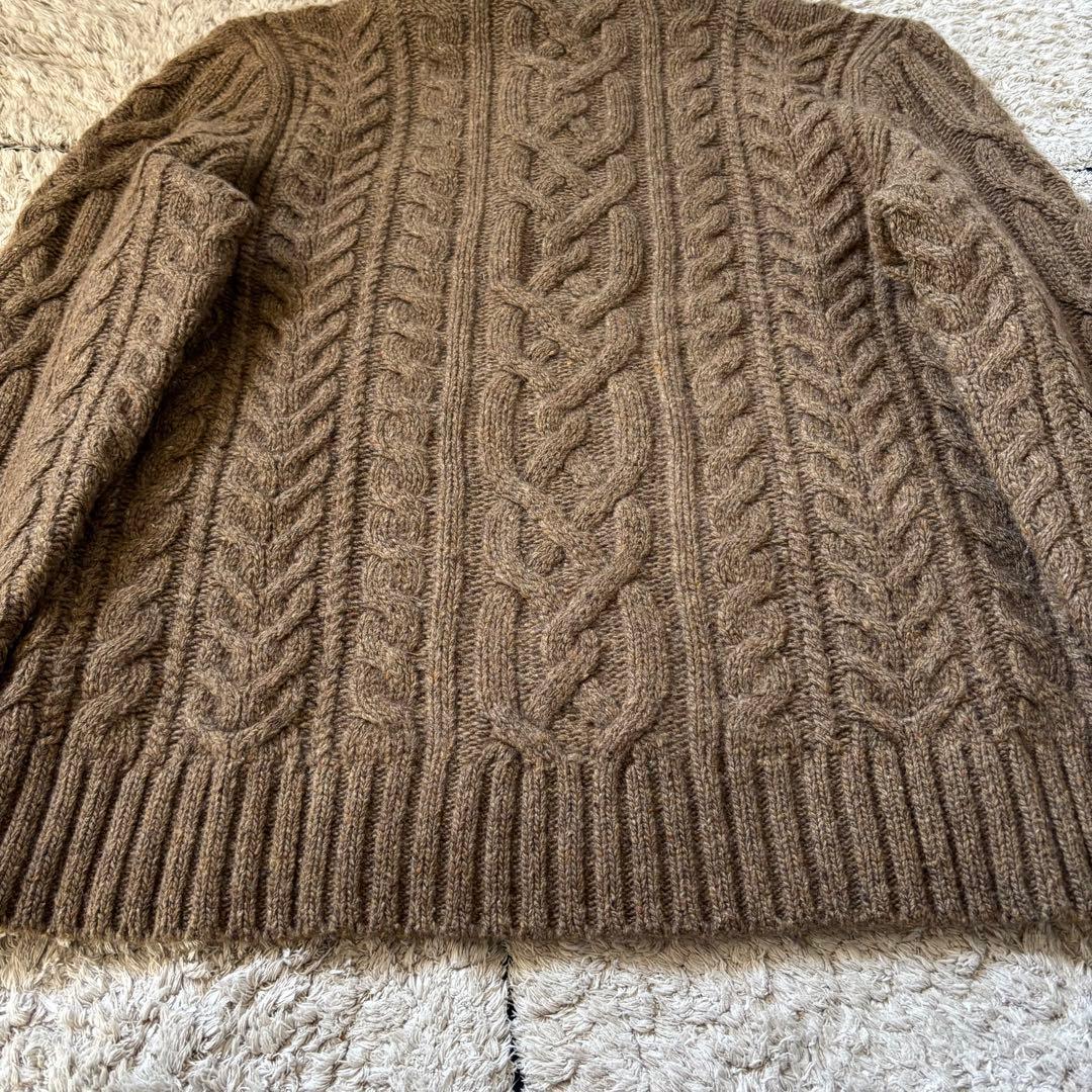 【XXLサイズ！✨】ポロラルフローレン　ケーブルニット　カシミヤ　ハーフボタン