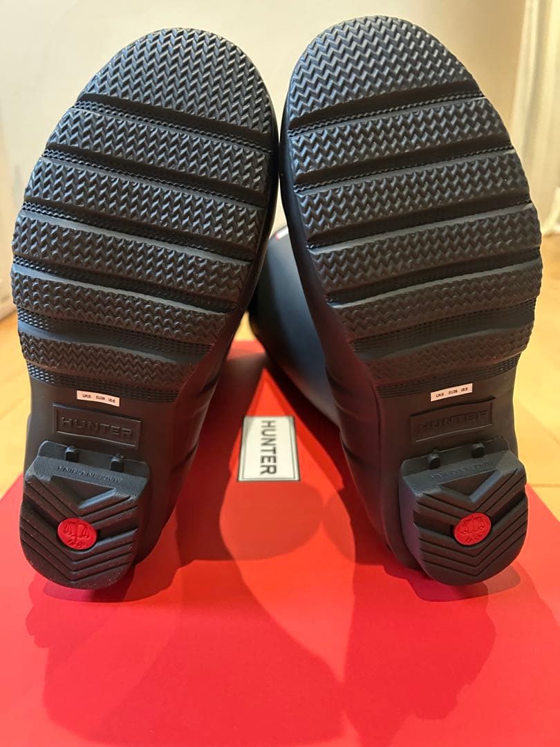 HUNTER ブラック 長靴 バックストラップ付き