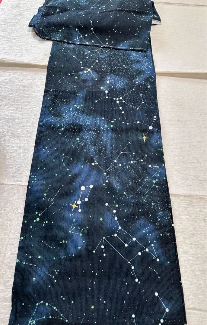 浴衣　新品未使用　星空　星座　広襟仕立て