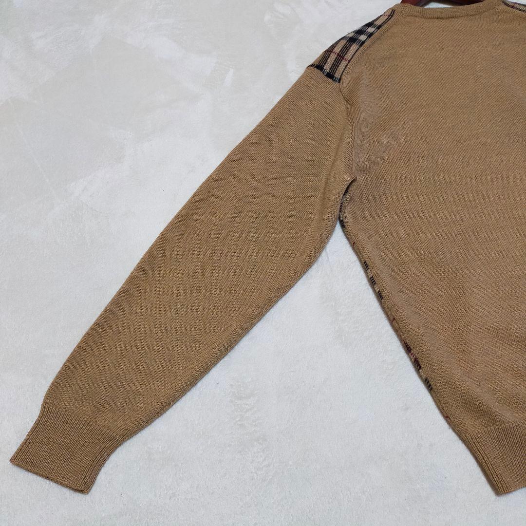 美品　BURBERRY　ノバチェック　ニットセーター　Lサイズ