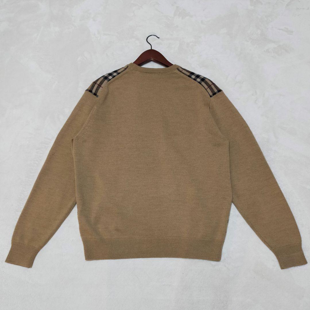美品　BURBERRY　ノバチェック　ニットセーター　Lサイズ