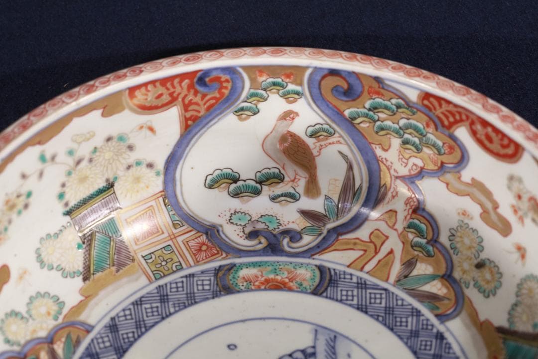 039 古伊万里　豪華　金襴手　3つ丼　江戸時代　無傷美品