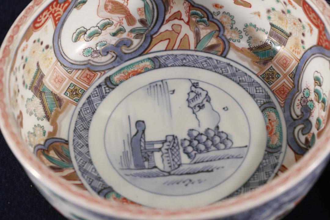 039 古伊万里　豪華　金襴手　3つ丼　江戸時代　無傷美品