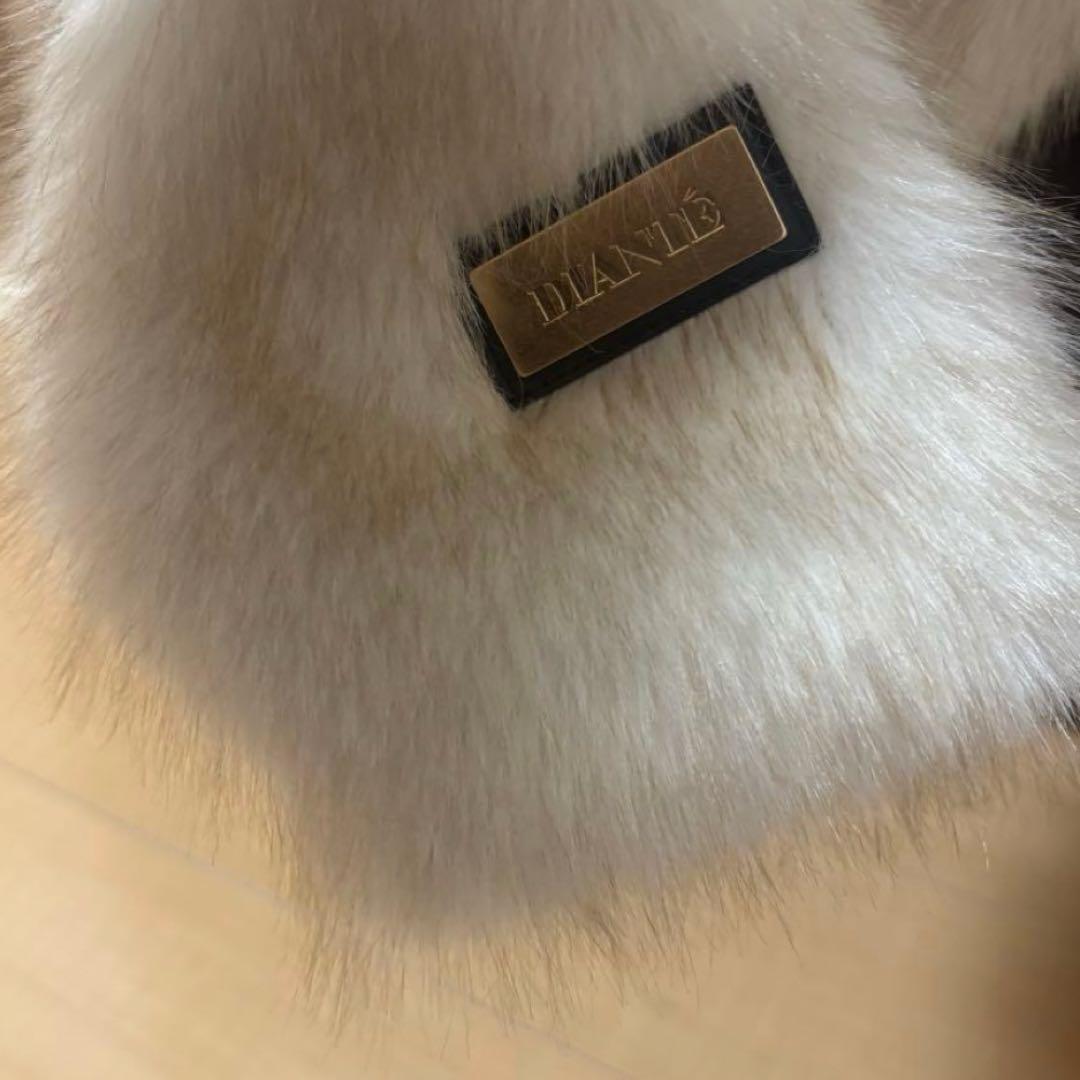 ジャケット・アウター Diante PREMIUM ECO FUR HOODIE COAT IVO