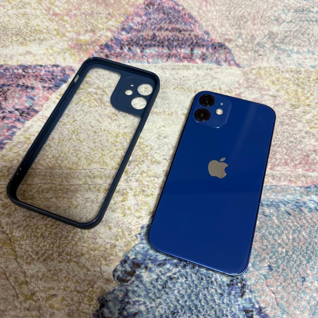 美品⭐︎Apple iPhone12mini 青 64GB（ケース付き）