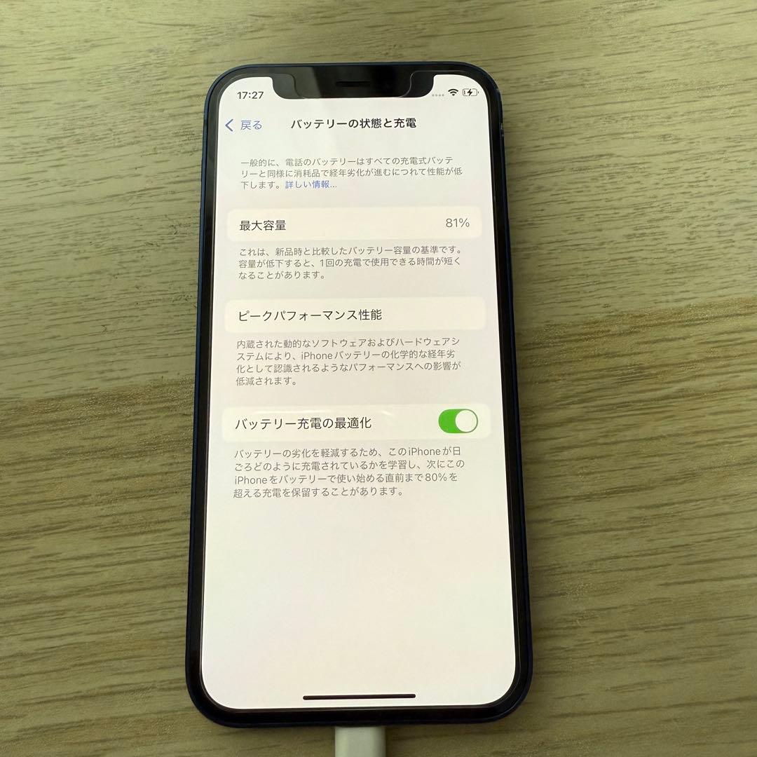 美品⭐︎Apple iPhone12mini 青 64GB（ケース付き）