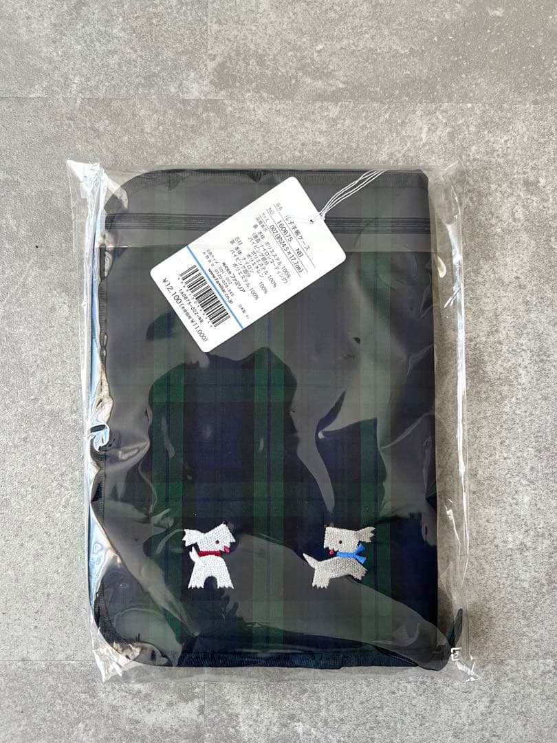 新品未使用 ファミリア familiar 母子手帳ケース 002ブラックウォッチ