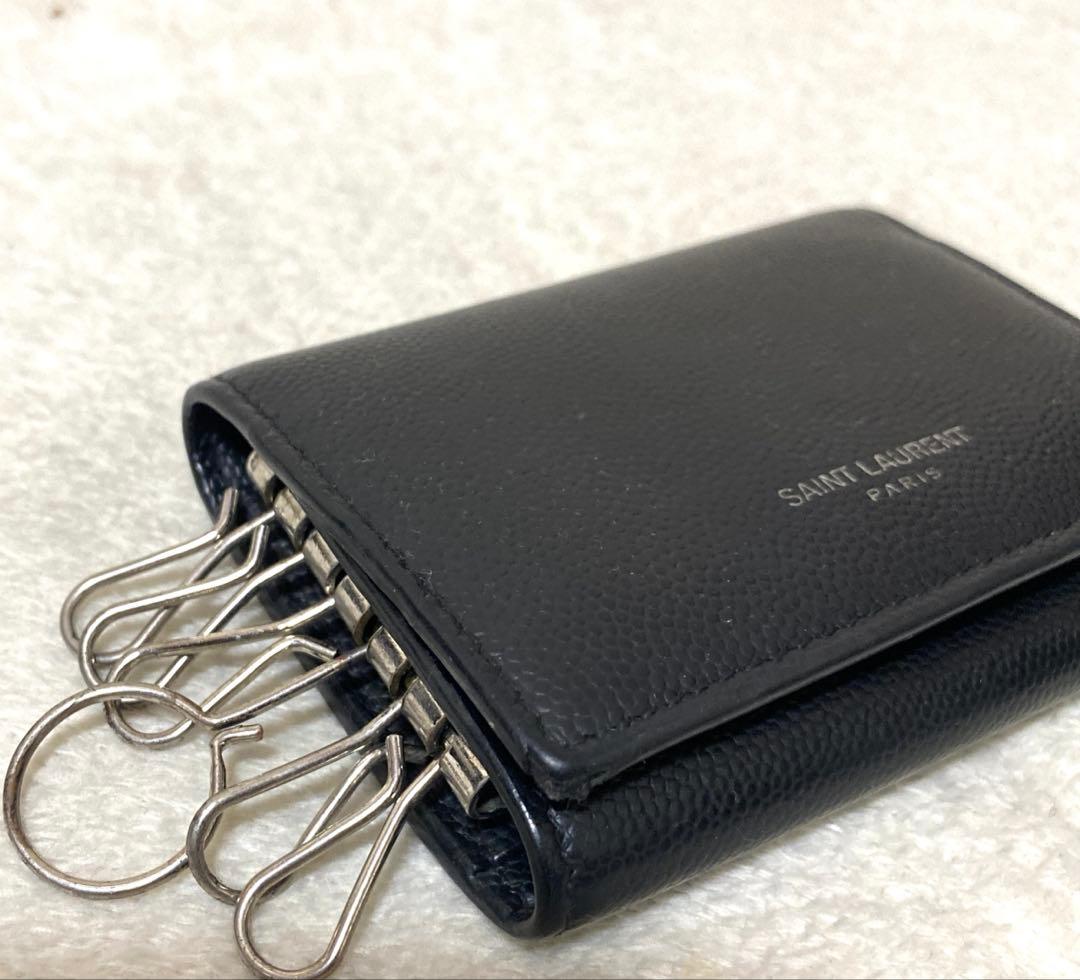 ✨希少✨Saint Laurent 6連キーケース 黒 レザー 485634