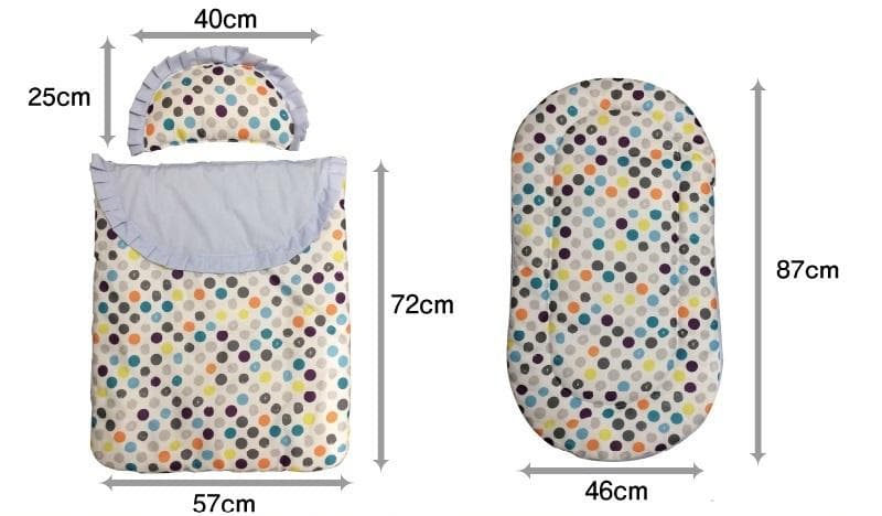 もんも大特価布団付新生児から使える簡易ベビーベッドキャスターゆりかごピンク