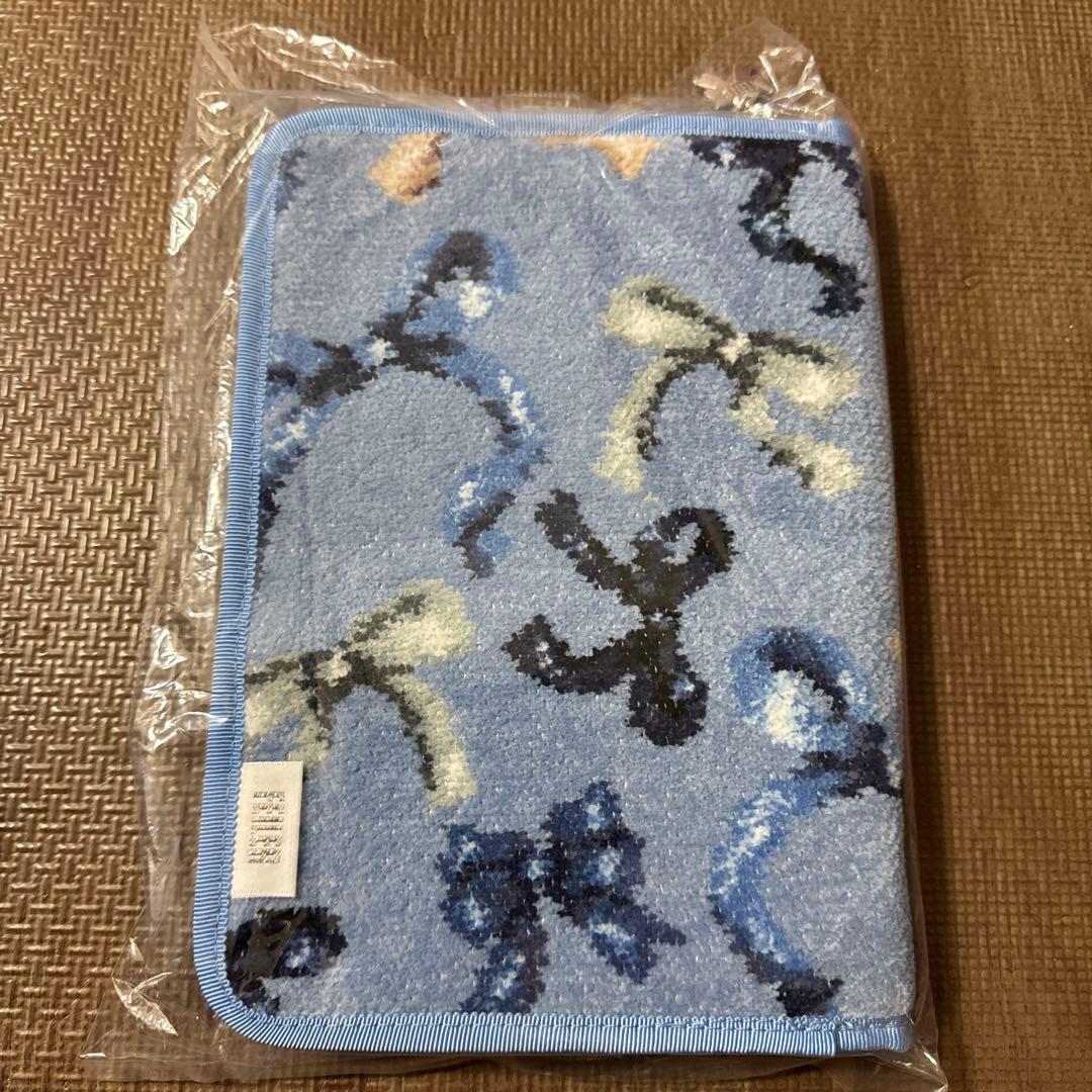 フェイラー　FEILER ライトブルー　リボン柄 マルチケース　母子手帳入れ