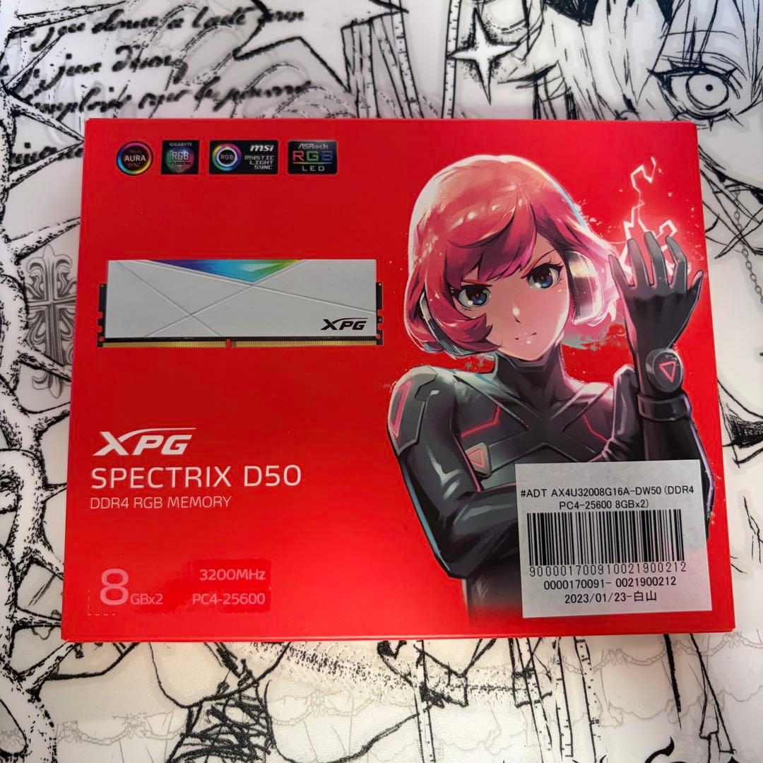 メモリー XPG SPECTRIX D50 DDR4 8GB x 2 16GB