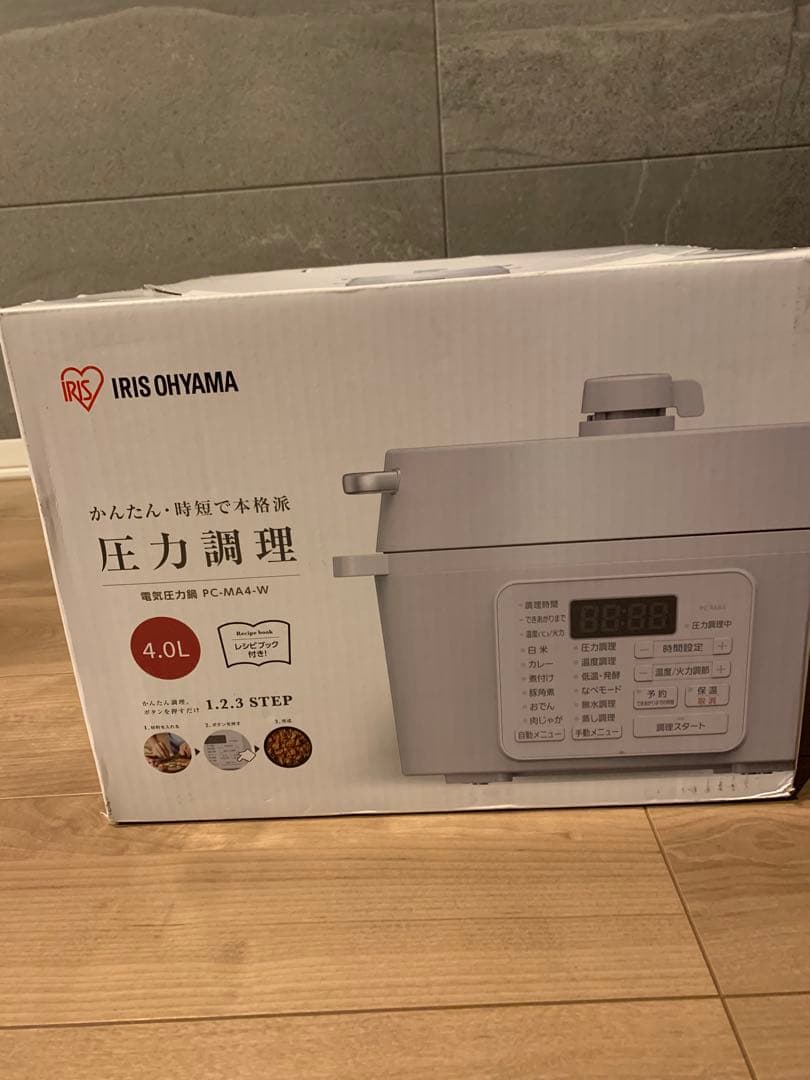 週末セール！アイリスオーヤマ 4.0L 電気圧力鍋 FC-MA4-W