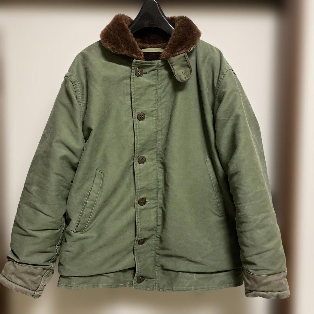 希少❗️雰囲気あり。フランス海軍 実物 70's N-1デッキジャケット L