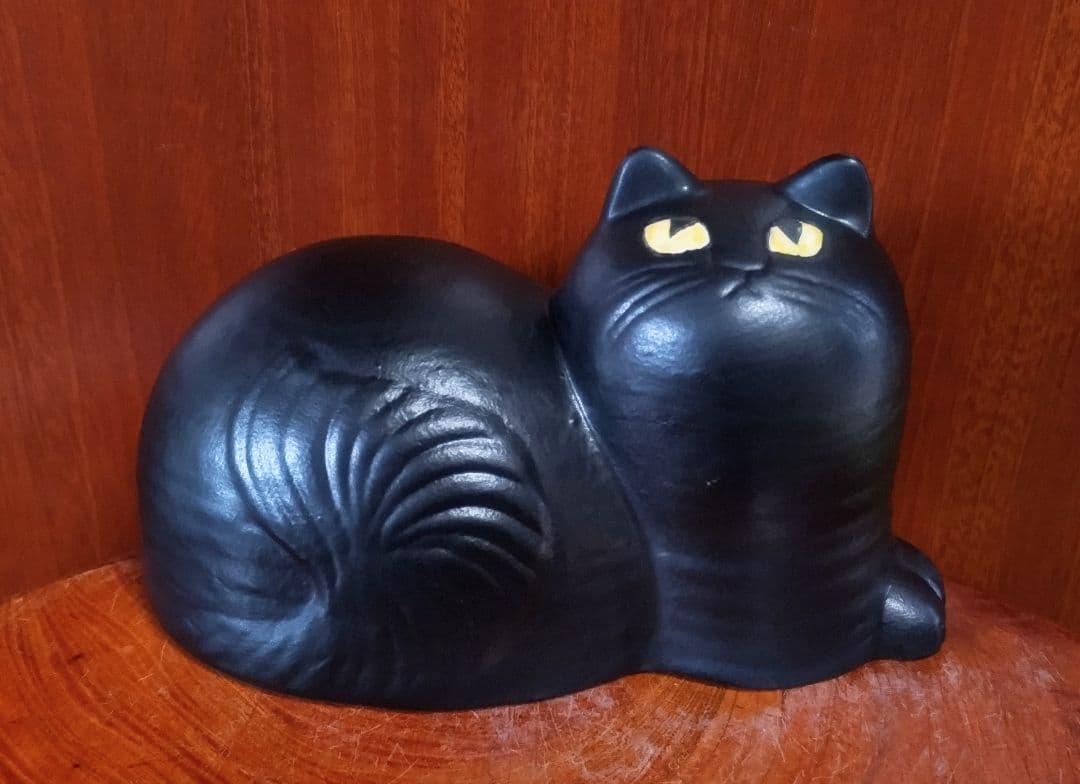 リサラーソン マイ オールブラック 深溝 北欧 美品