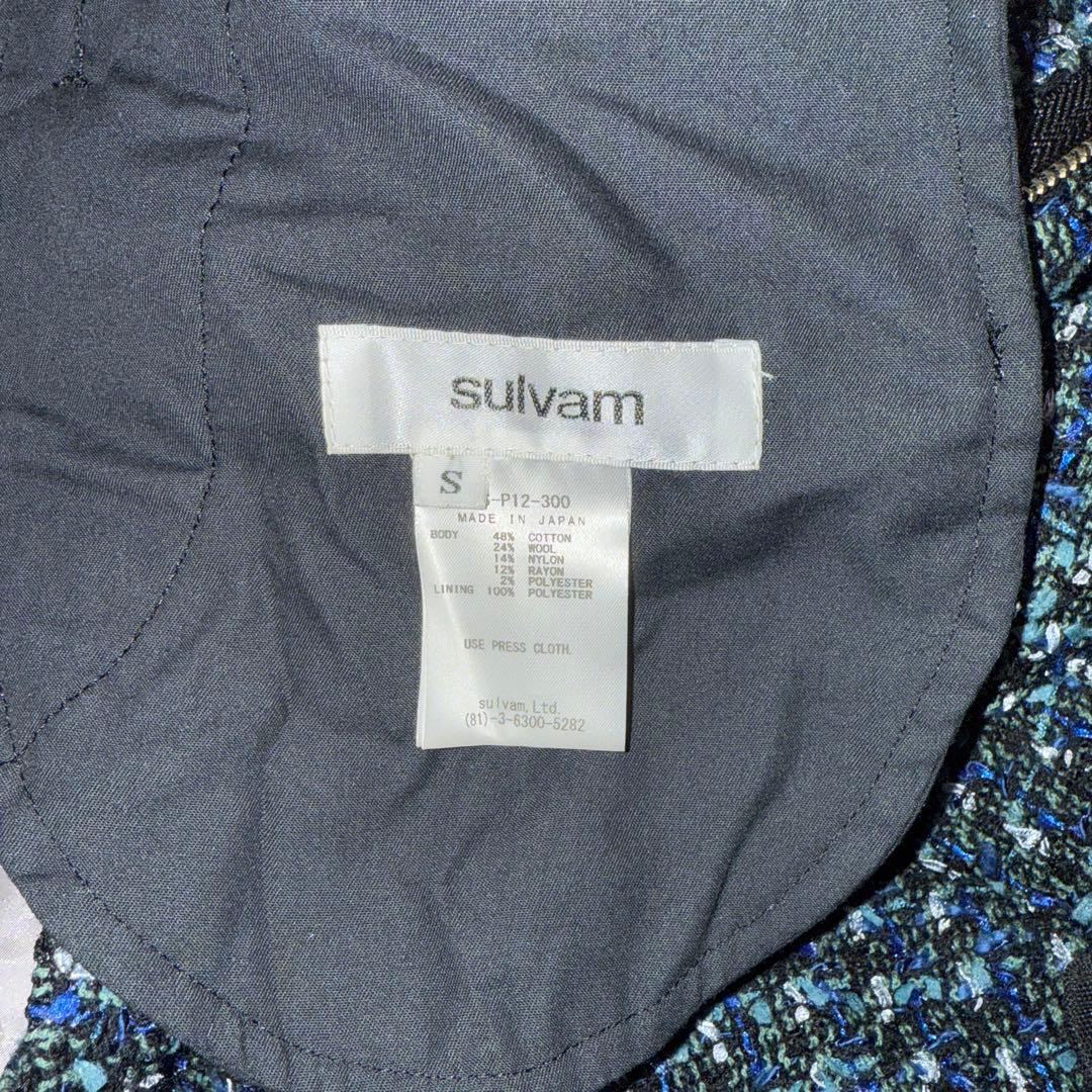 パンツ sulvam FANCY TWEED WIDE PANTS