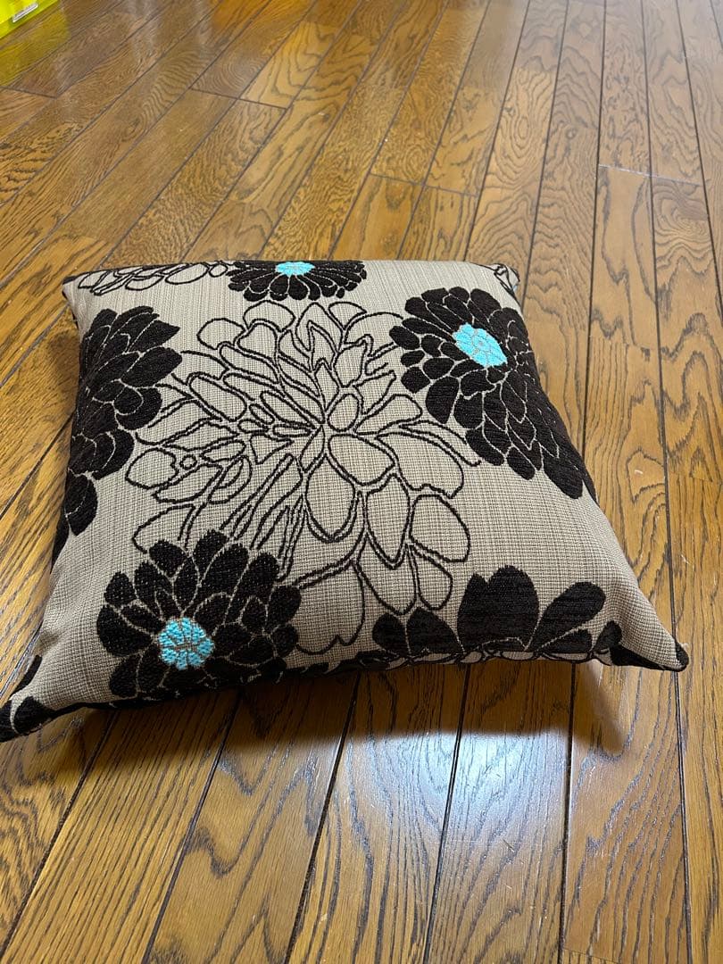 美品　エーフラット　中綿つき　PUブラウン　CLウォーターブルー