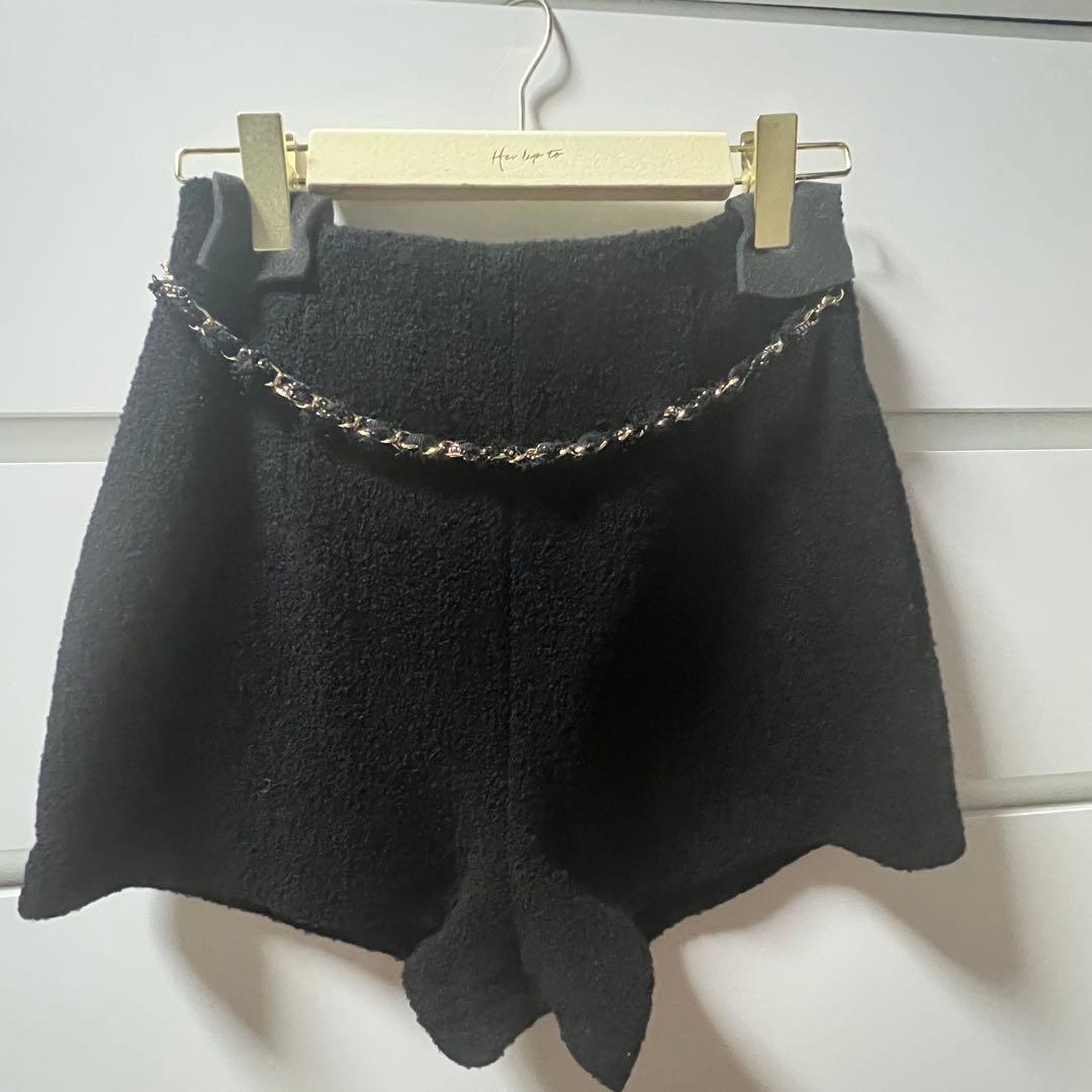 【新品未使用】herlipto Chain Boucle Shorts
