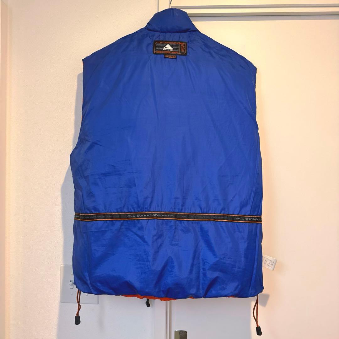 美品 90s NIKE ACG ダウン ベスト オレンジ ナイキ　　刺繍