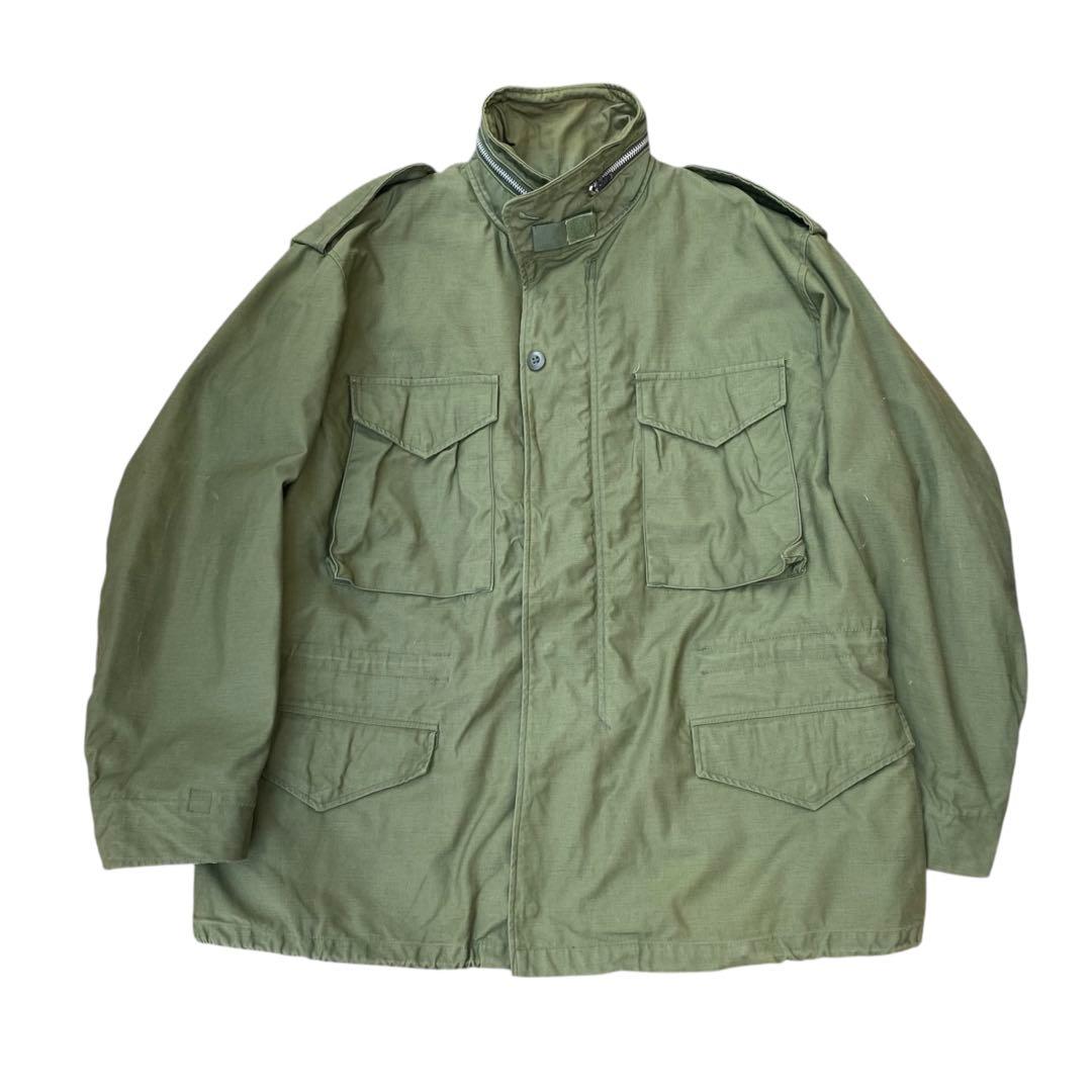 70s M-65 フィールドジャケット 2nd L-S 米軍実物 アルミジップ