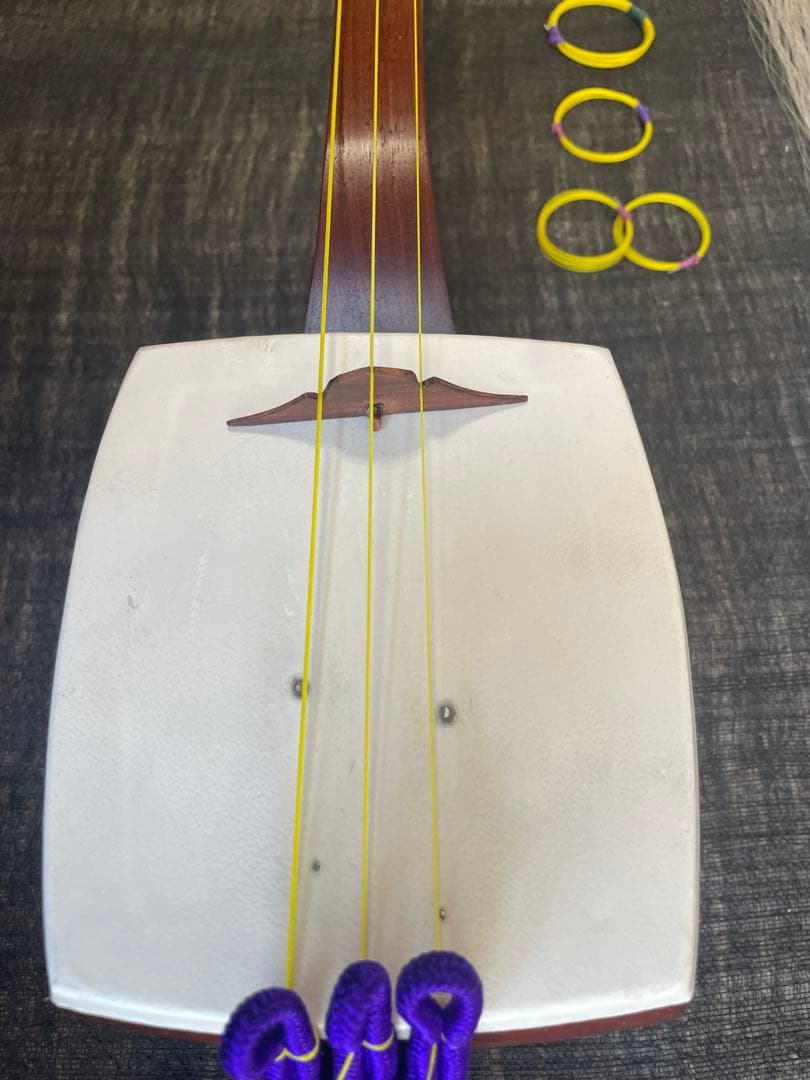 和胡弓　　花梨延棹　花梨胴　竹弓　付属品