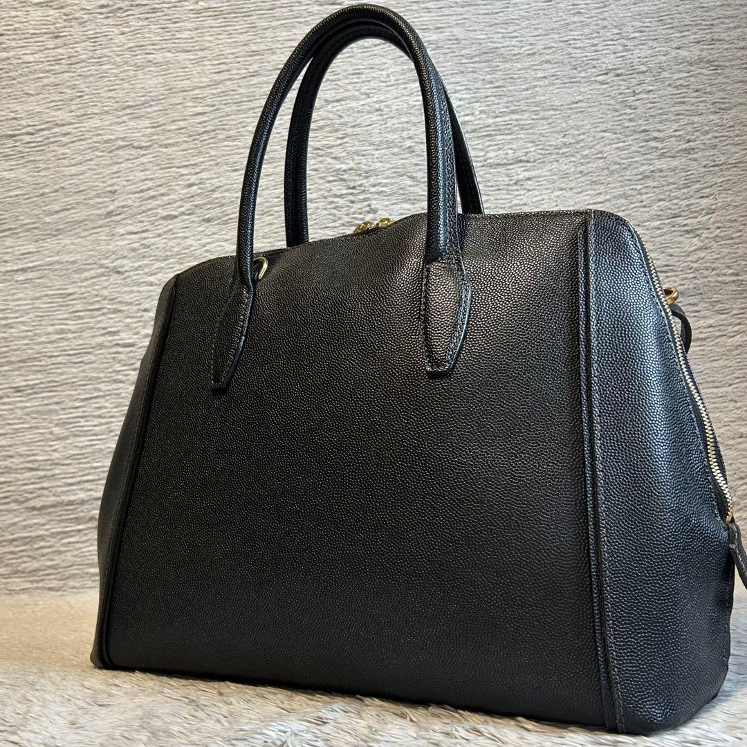 PAUL STUART ポール・スチュアート　ビジネスレザーバッグ　2way 黒