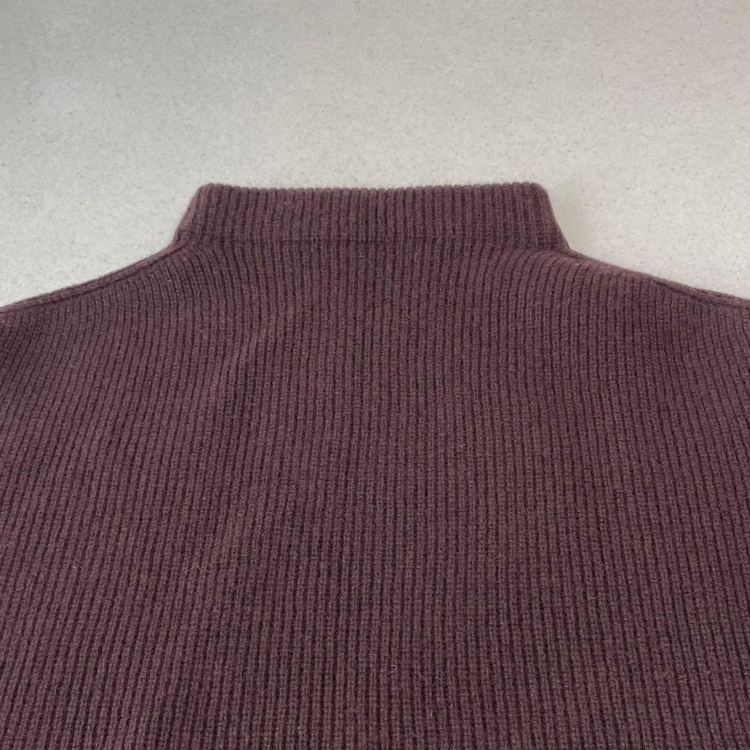 フルーツオブライフ カシミヤ混ウール リブニット ジレ ベスト 木蘭色