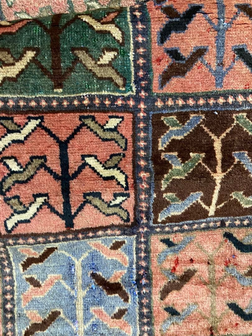 経年30年 イラン産 アンティークラグ ペルシャ絨毯 ラグ