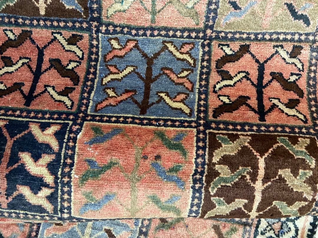 経年30年 イラン産 アンティークラグ ペルシャ絨毯 ラグ