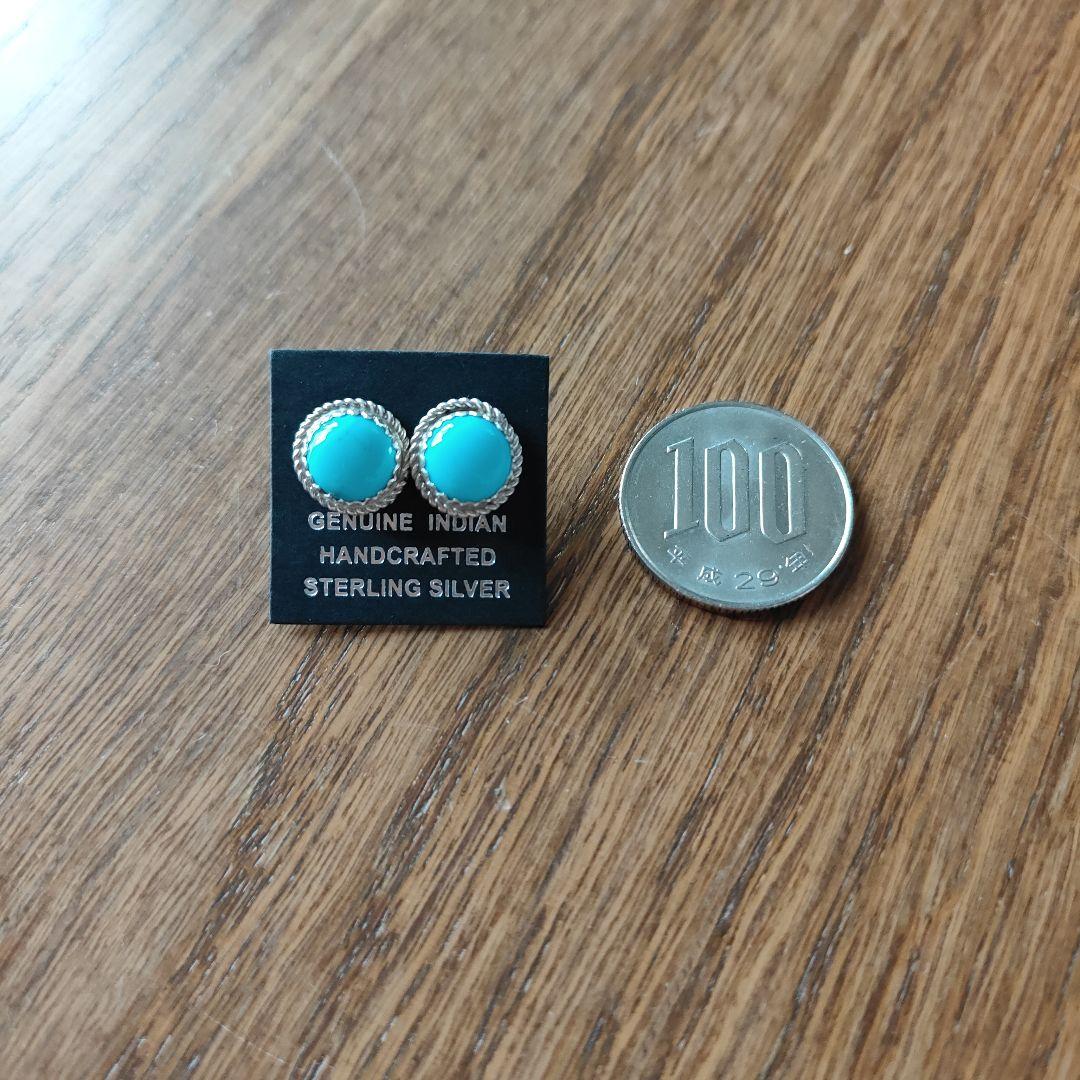 アメリカ購入★新品 インディアンジュエリーピアスターコイズトルコ石シルバー925