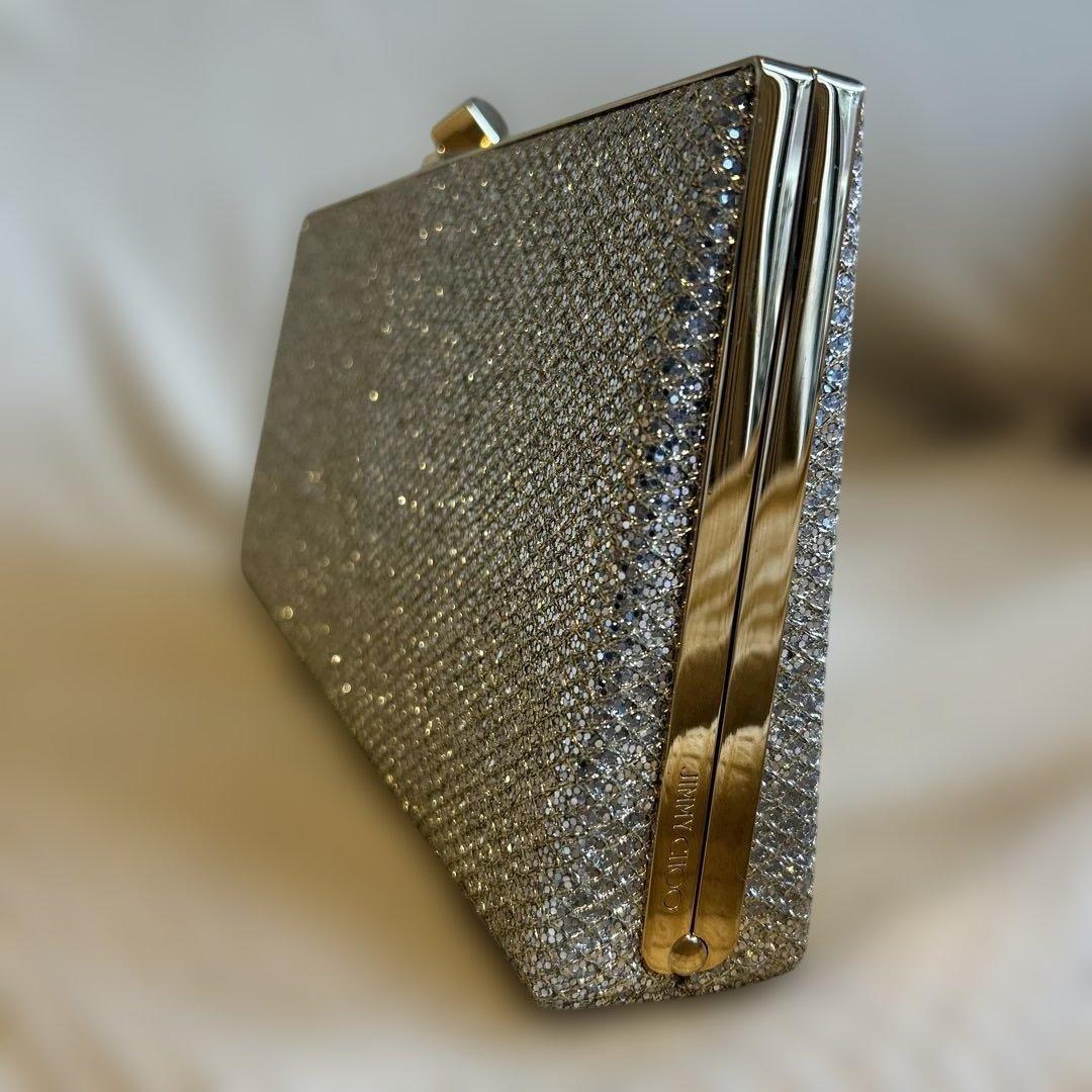 週末セール【希少/美品】JIMMY CHOOグリッター　クラッチバッグ