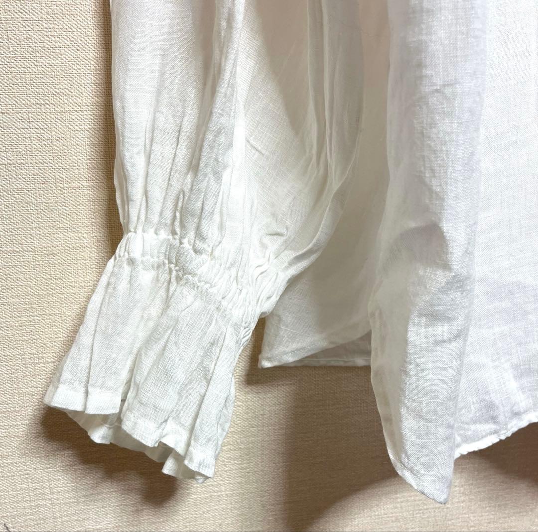 ジャーナルスタンダード ラックス　フレンチリネンフリルパフ　ブラウス　麻