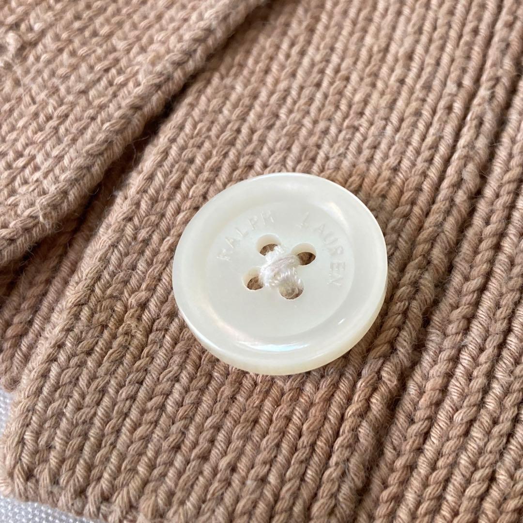 ラルフローレン ケーブルニットカーディガン ポニー刺繍 キャメル