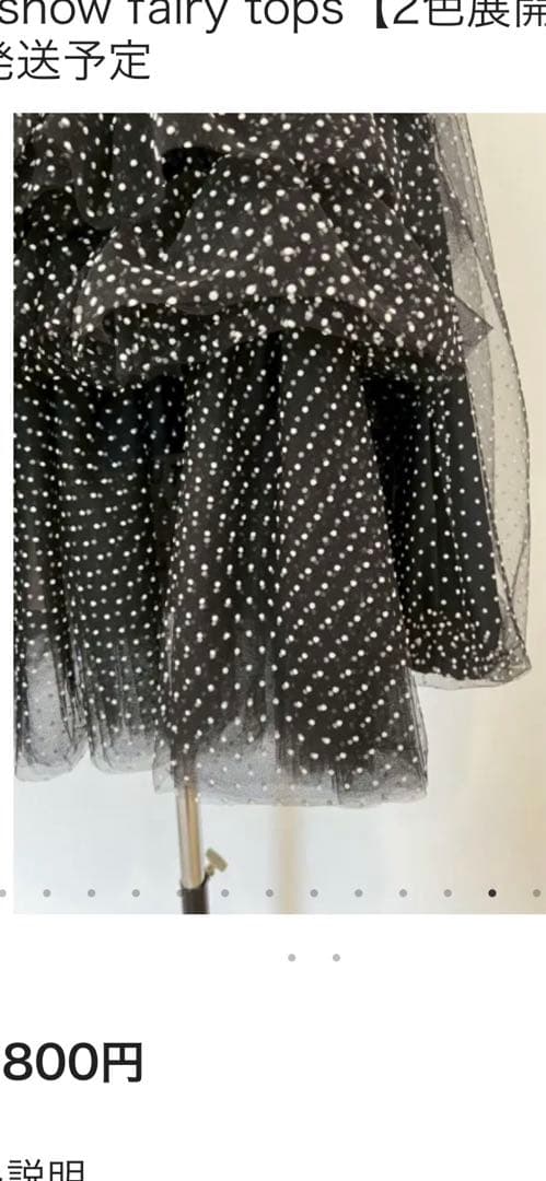 ロージーモンスター　チュールドット　tops