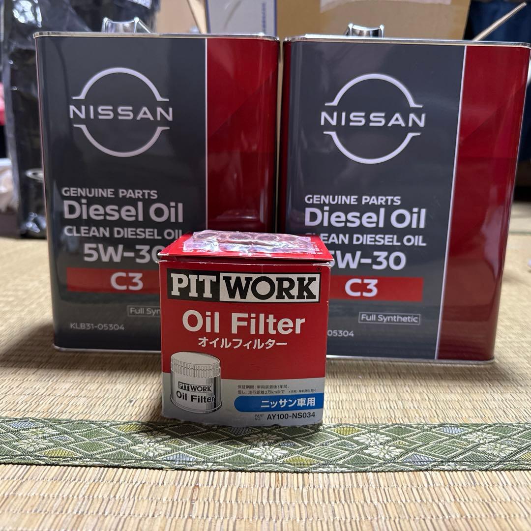 日産　エンジンオイル　オイルフィルター　ドレンパッキン　NV350 キャラバン