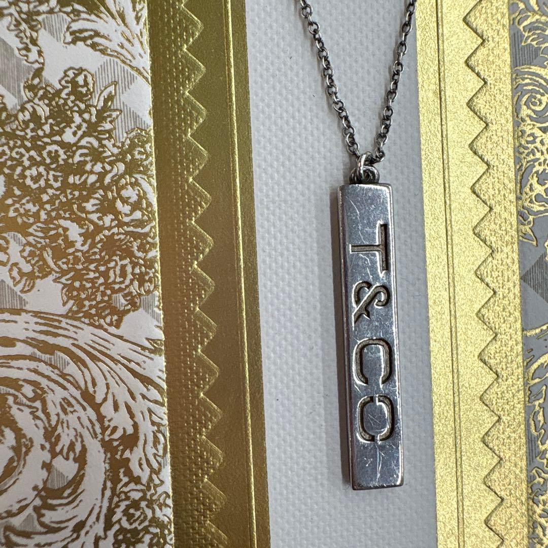 TIFFANY&Co. T&CO バープレート ネックレス SV925