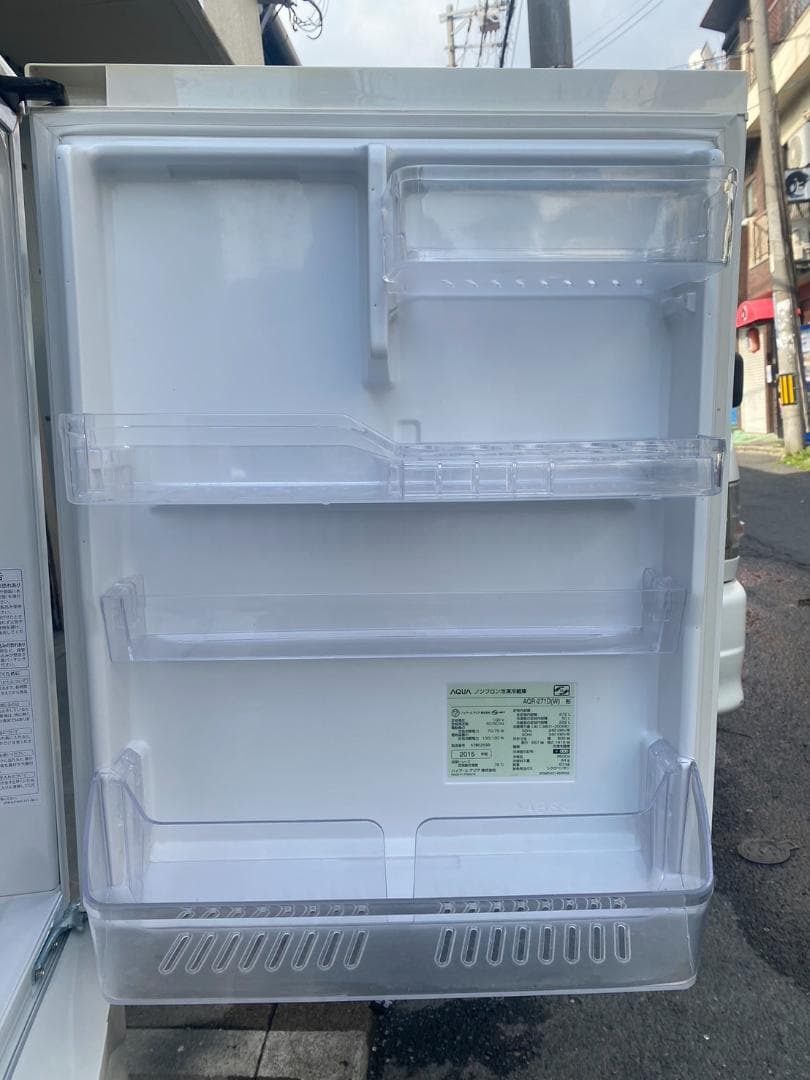 A458◆アクア 3ドア冷蔵庫 272L【AQR-271D】ホワイト