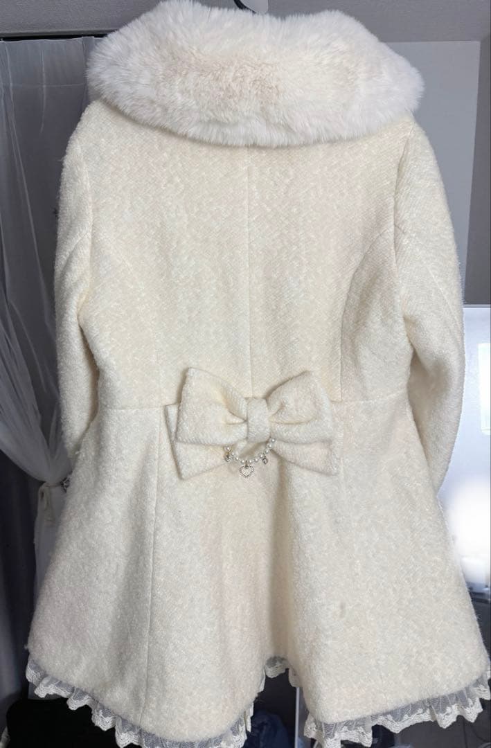 LIZLISA リズリサ ビジューリボンミニ丈Aラインコート