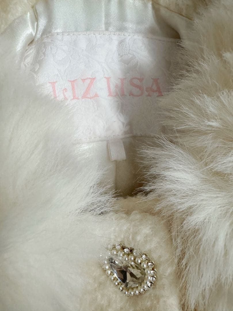 LIZLISA リズリサ ビジューリボンミニ丈Aラインコート