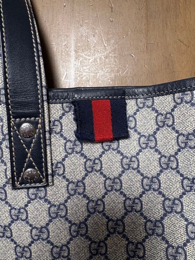 グッチ トートバッグ レディースGUCCI スプリーム 211134 ネイビー