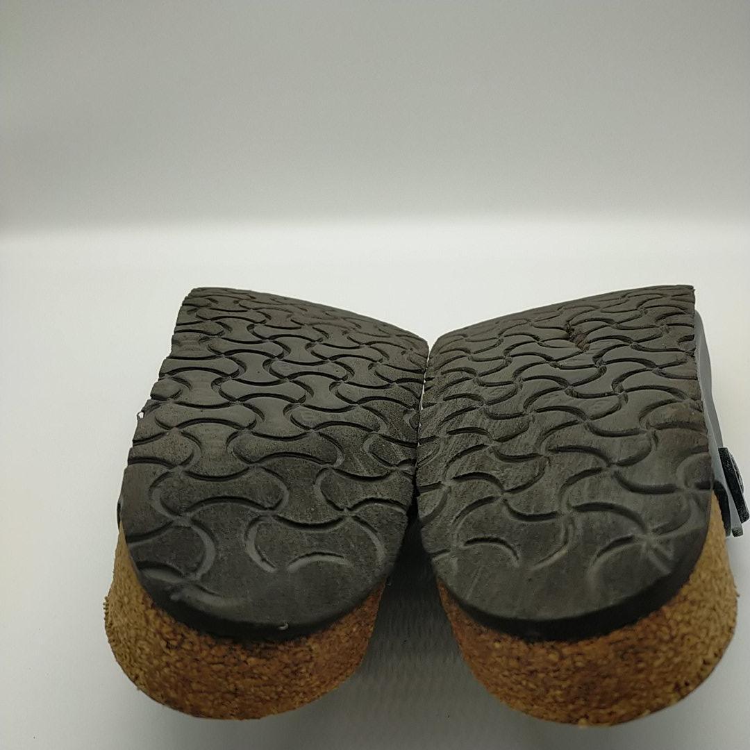 美品　ビルケンシュトック　ボストン　サンダル　ネイビー　レザー　26