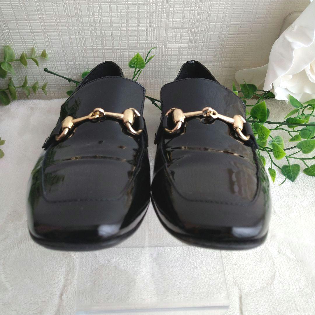 FABIO RUSCONI ファビオルスコーニ エナメル 黒 ローファー 35