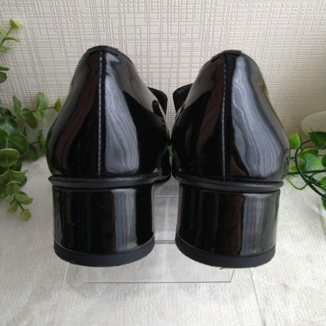 FABIO RUSCONI ファビオルスコーニ エナメル 黒 ローファー 35