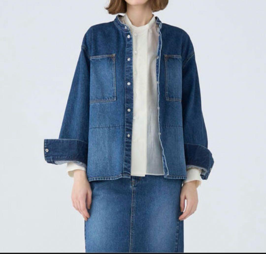 2025今シーズン商品　MACPHEEコットンデニム シャツブルゾン