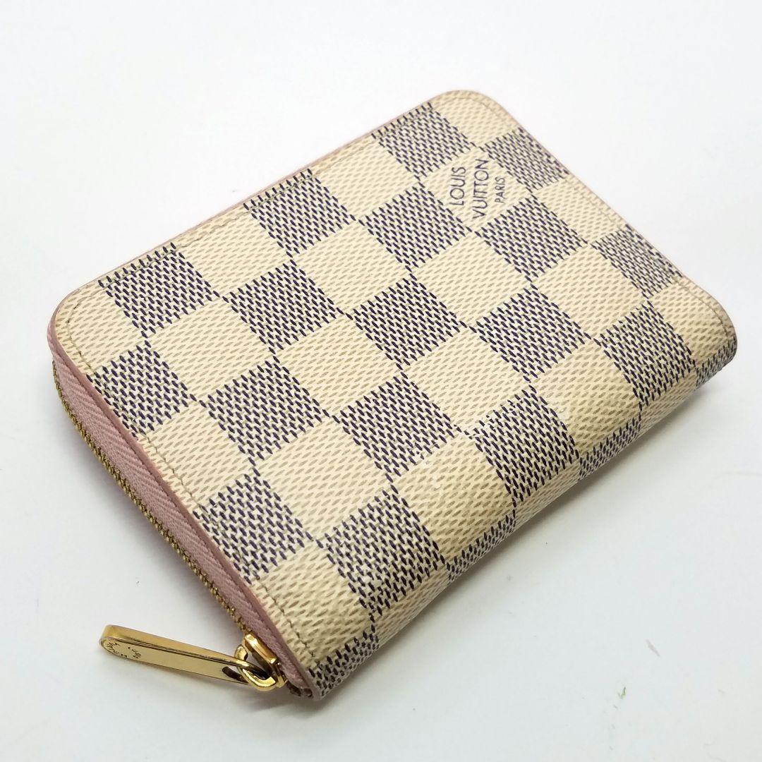 専用ルイヴィトン ダミエ アズール ジッピーパース ケース 小銭入 ピンク