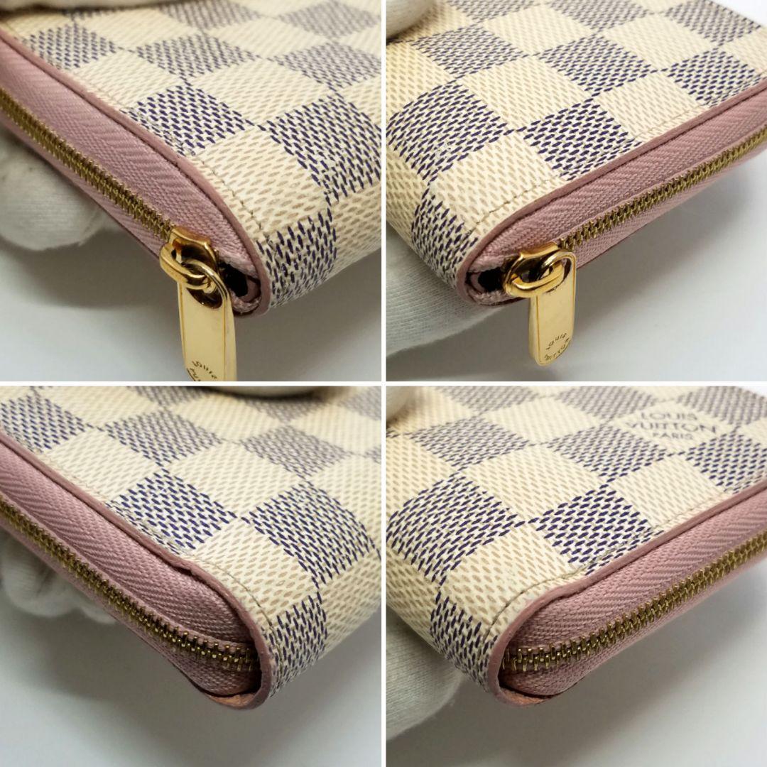 専用ルイヴィトン ダミエ アズール ジッピーパース ケース 小銭入 ピンク