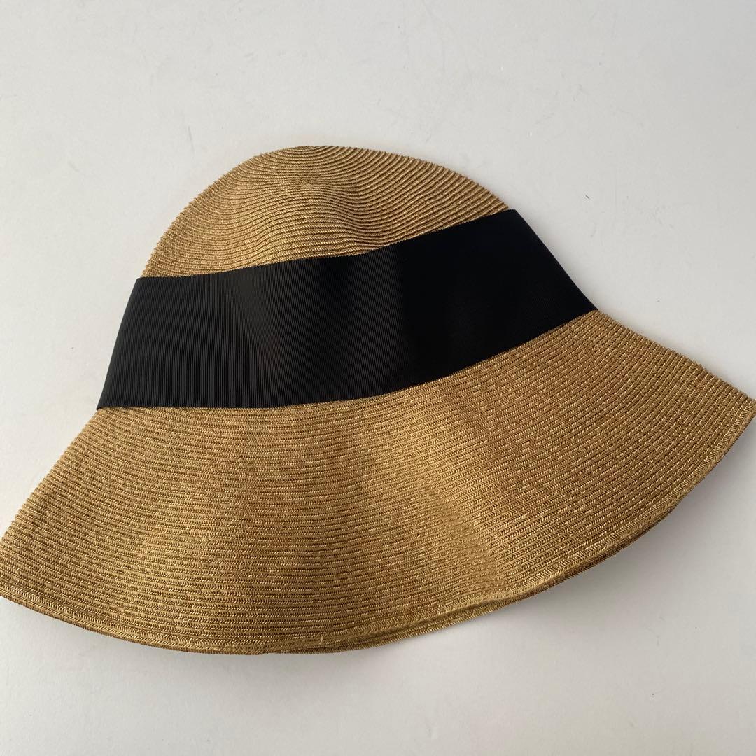 未使用 Athena New York リサコ 帽子 黒 リボン アジャスター